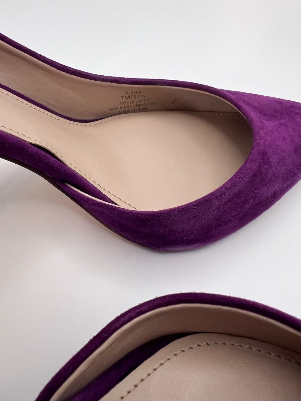 Magenta Suede Pointed-Toe Stiletto Pumps - Picture 10 of 10
